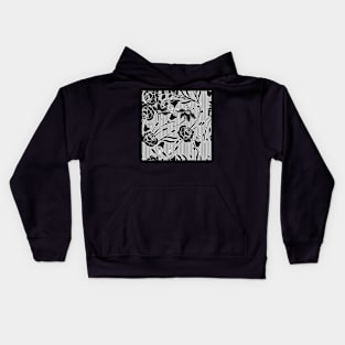 Monochrome Floral Kids Hoodie